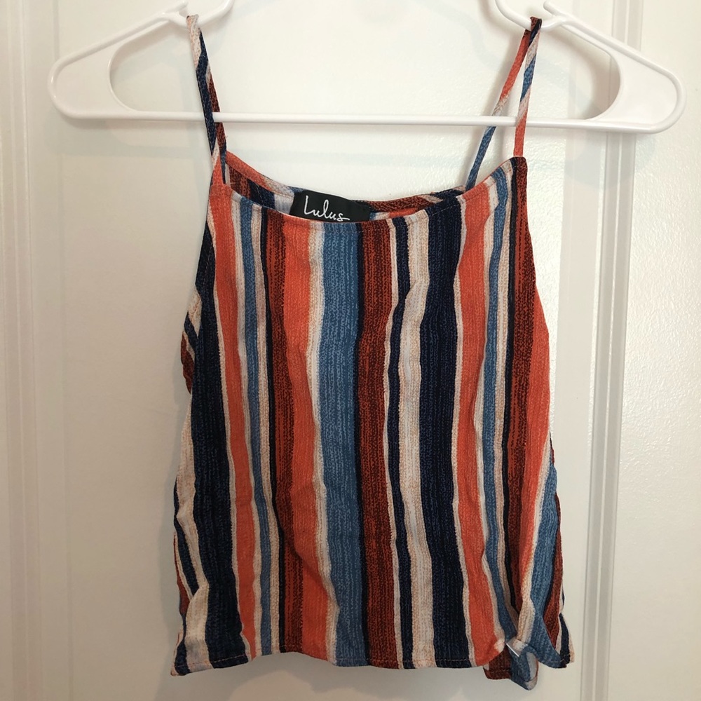 Multi color crop tank top